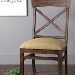 East At Main's Mango Wood Square Dining Chair, Lyme Brown - Products