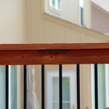 Deck lighting using low under railing LED lights
