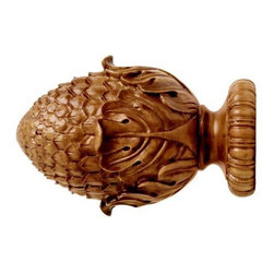 Kirsch Wood Trends Oakleaf Cone Finial - Window Treatment Accessories