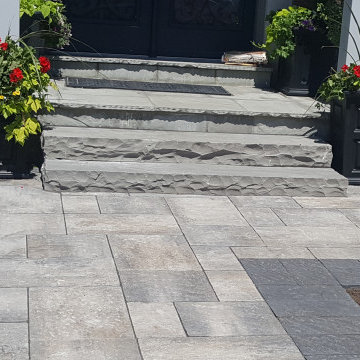 Front Porch and Steps Featuring STONEarch Dove Sandstone
