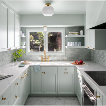 Around the Corner Condo Kitchen flooded with natural light