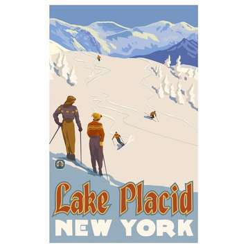 Paul A. Lanquist Lake Placid New York Mountain Skier Art Print, 30"x45"