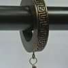 1 3/4" Greek Key Designer Curtain Rings, Burnt Gold, Set of 14