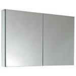 Fresca - Fresca 40" Wide Bathroom Medicine Cabinet With Mirrors - This 40"medicine cabinet features mirrors everywhere.  The edges have mirrors and also on the interior of the medicine cabinet.  The inside features two tempered glass shelves.  Can be wall mounted or recessed into the wall.