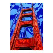 Golden Gate Pop Art, 32x48, Gallery Wrap Canvas