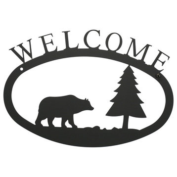 Welcome Sign, Small, Bear and Pine