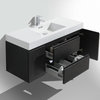 MOF 48" Wall Mounted Vanity With Reinforced Acrylic Sink, Black