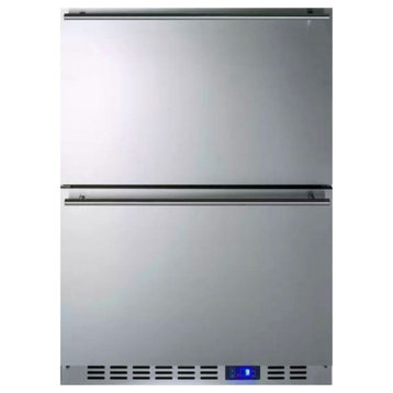 Summit FF642D 24"W 3.4 Cu Ft. Refrigerator Drawers - Stainless Steel