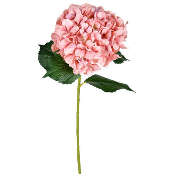 Artificial Hydrangea Spray With Printing , Pink, 33"