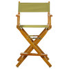 24" Director's Chair With Honey Oak Frame, Olive Canvas