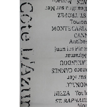 Organic Monaco Screen Print Hand Woven Rug, Brown and Black, 4'x6'