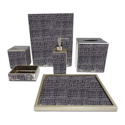 Waylande Gregory Brown Crackle Bathroom Set - Products