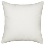 Silver Fern Decor - Solid White Accent Throw Pillow Cover, Heavy Weight Fabric, 26"x26' Euro Sham - -Quality 100% cotton