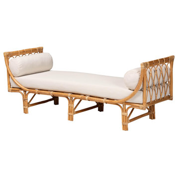 Crystal Natural Brown Rattan Twin Daybed