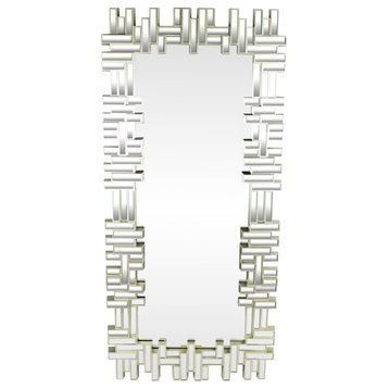 47" Champagne Gold Rectangular Modern Home Wall Mirror