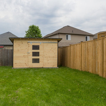 Modern Steel and Pine Backyard Shed London On