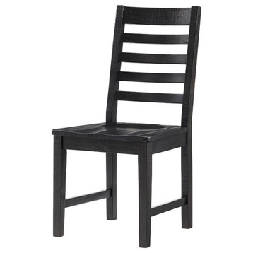Martin Svensson Home Napa Solid Wood Black Dining Chair (Set of 2)