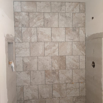 New tub and shower in progress