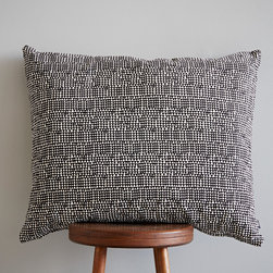 Screen-printed Black and White Cushion - Seat Cushions