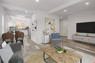 Minimalist living room photo in Los Angeles