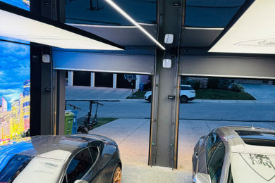 Inspiration for a modern garage remodel in Calgary