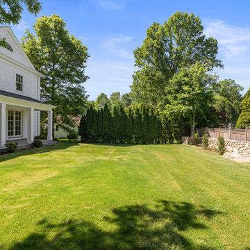 Backyard with Fieldstone Wall