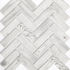 Echo White 11"x13" Glass Mosaic Tile, Set of 14