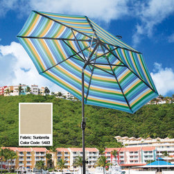 Antique-Beige-Aluminum-Market-Umbrella - Patio Furniture And Outdoor Furniture