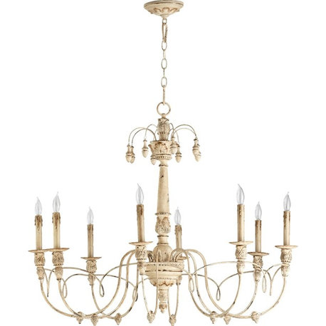 Quorum Salento 8-Light 37" Chandelier, Persian White