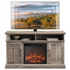 47" TV Stand Console With 18" Fireplace, Ashland Pine
