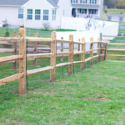 3 rail high (48") split rail with welded wire - Home Fencing And Gates