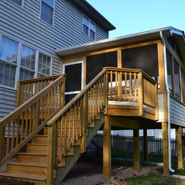 Wood Deck and Screened Porch