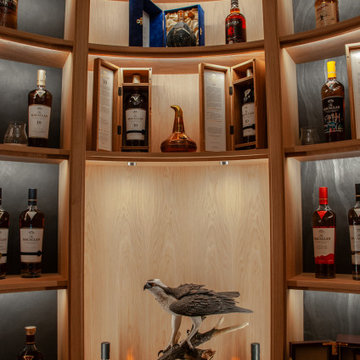 Bespoke Curved Oak Whisky Room