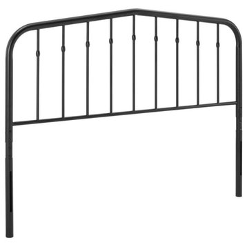 Modway Lennon Contemporary Modern King Metal Spindle Headboard in Black