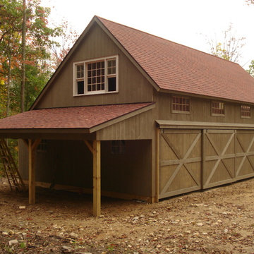 Saltbox Style Pole Barns