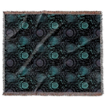 "Broken Circles Cool" Woven Blanket 60"x50"