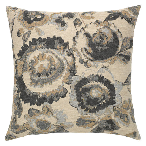 Linear Indigo Lumbar Sunbrella Elaine Smith Pillows Floral Wave Pillow