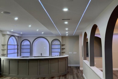 Home bar - contemporary home bar idea in Boston