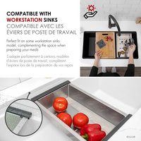 STYLISH 15 3/8 Stainless Steel Workstation Colander
