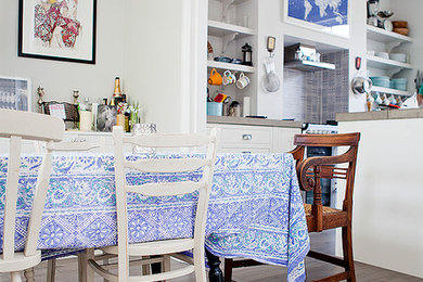 Photo of a contemporary dining room in London.