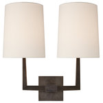 Visual Comfort & Co. - Ojai Large Double Sconce in Bronze with Linen Shade - N/A