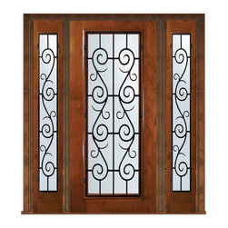 Prehung Side lights Door 80 Wood Alder St. Charles Full Lite - Front Doors