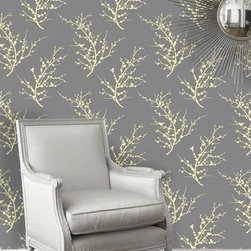 Lemon Ash Edie Self-Adhesive Wallpaper - Wallpaper