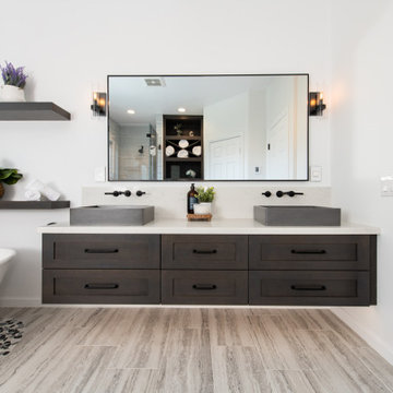 Porcelain Tile Flooring in Bathroom Remodel
