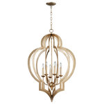Cyan - Vertigo Slvr Leaf Chdl, Medium - This gorgeous six-light silver leaf chandelier offers a modern take on classic Moroccan designs. The chandelier's candelabra style lights are charmingly arranged, subtly staggered at the center. Trimmed by quatrefoil style silver leaf iron framework, the fixture offers a beautiful, barely shrouded burst of light. Hang it proudly in an entryway or elegant home nook. The Vertigo Slvr Leaf Chdl-MD by Cyan. Cyan Designs combines unique designs with high-end materials to bring you the very best home decor in the business. When you order a product engineered and manufactured by Cyan Designs, you're guaranteed to get a product that is built to last for years and years to come. This product will come in ship-safe packaging materials and will sure to impress!