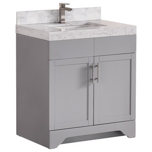24 Vanity Wood And Quartz White, Pottery Barn Piedmont Double Sink Vanity Unit