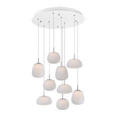 Puffs, Multi, Light Pendant, White, Matte White