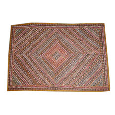 Mogul Interior - Red Blue Moti Beaded Embroidered Tapestry - Tapestries