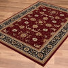 3' x 10' Red and Black Ornamental Runner Rug