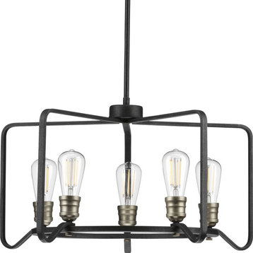Foster Collection 5-Light Chandelier, Gilded Iron